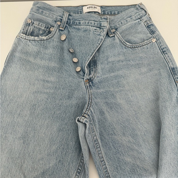 AGOLDE crossover light wash jeans size: 22 - Picture 4 of 8